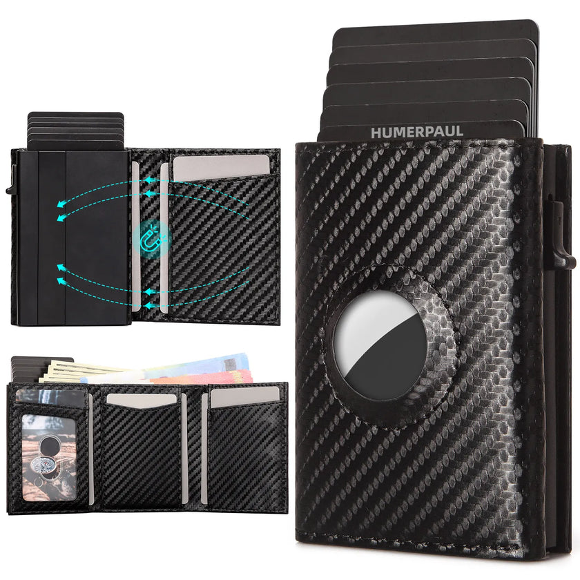 Carbon Fiber Airtag Wallet