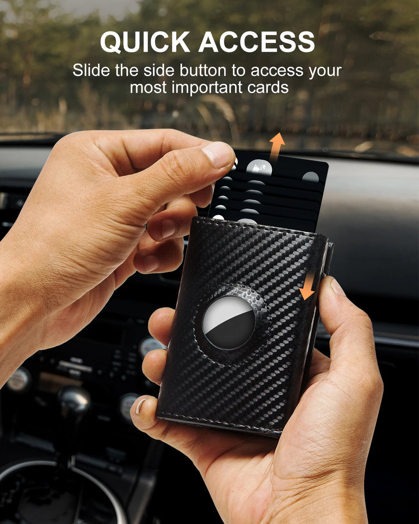 Airtag Compatible Carbon Fiber Wallet