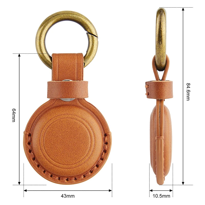 Airtag Keychain Leather Case