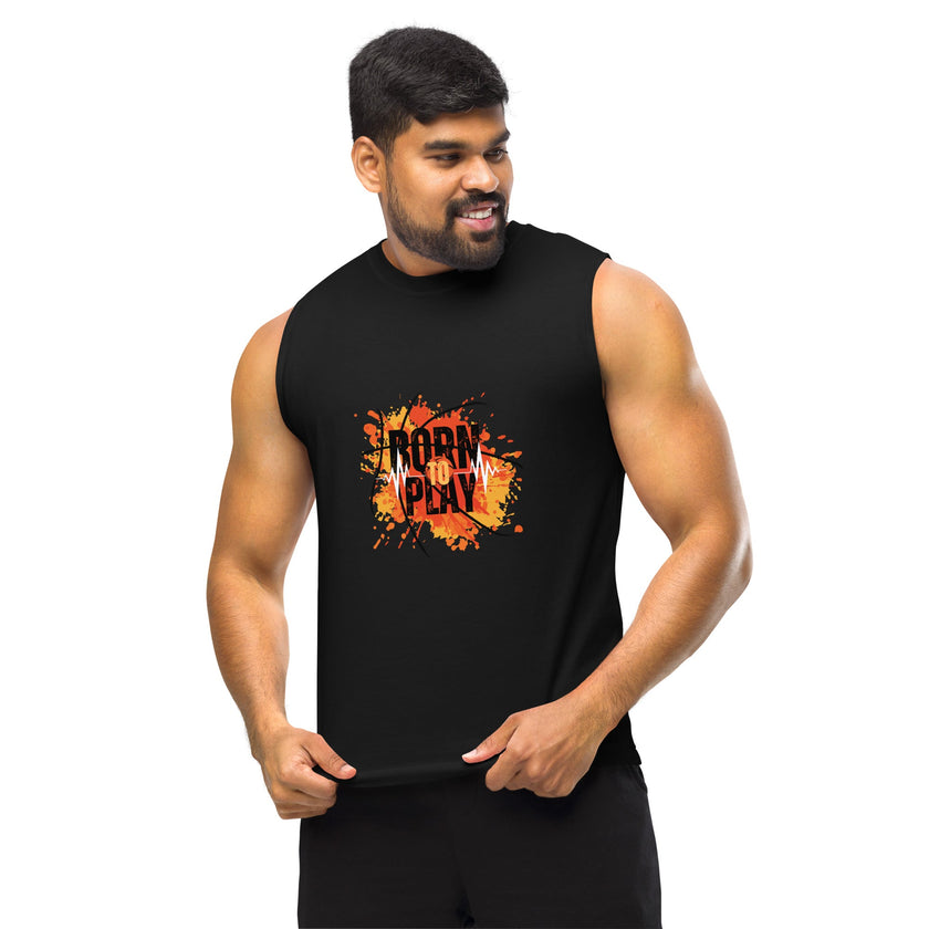 Born To Play Muscle Tank Top